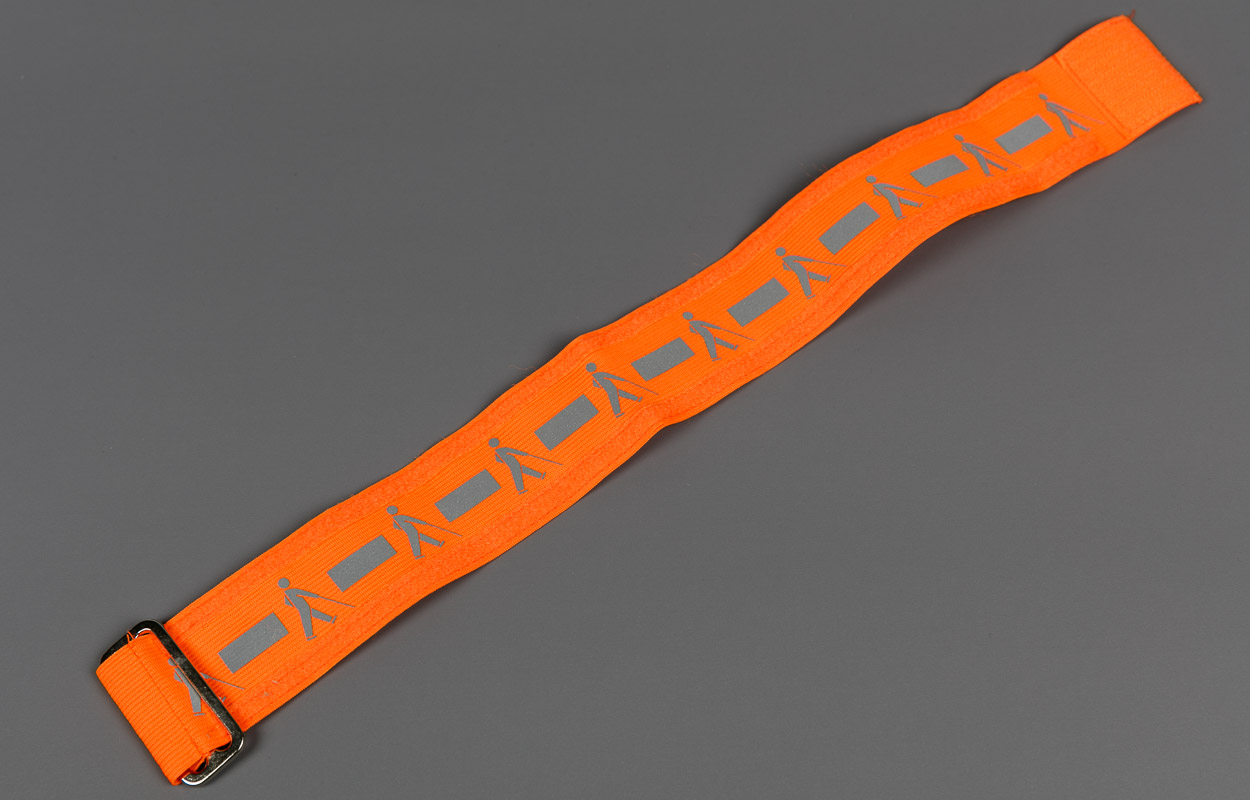 Bandeau pour blinde, réfléchissant, velcro, orange Bandeau pour blinde, réfléchissant, velcro, orange