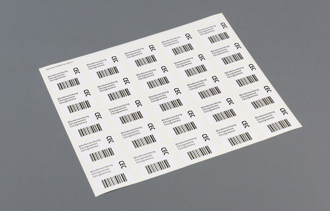 Autocollant courrier aveugle 3 x 3.8 cm, 25 autocollants Autocollant courrier aveugle 3 x 3.8 cm, 25 autocollants