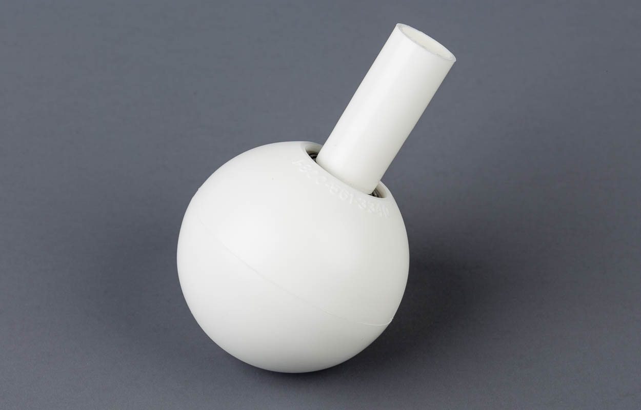 Kunststoffspitze Ambutech 56 mm weiss Kugel, steckbar Kunststoffspitze Ambutech 56 mm weiss Kugel, steckbar