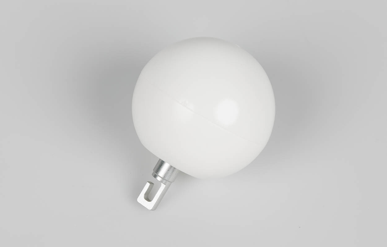 Kunststoffspitze Comde 56 mm weiss Kugel, drehbar, Haken Kunststoffspitze Comde 56 mm weiss Kugel, drehbar, Haken