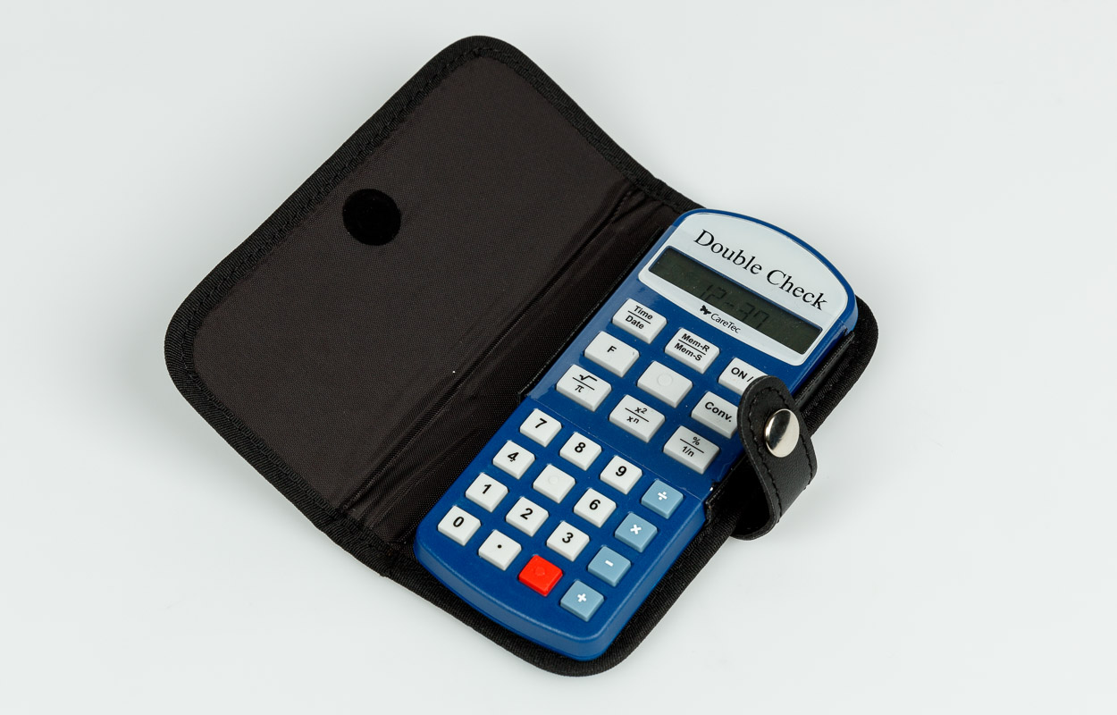 Taschenrechner Double Check sprechend, blau Taschenrechner Double Check sprechend, blau